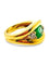 Bague 53 Bague en or jaune 18K avec émeraude 2 ct et diamants 0,40 ct 58 Facettes