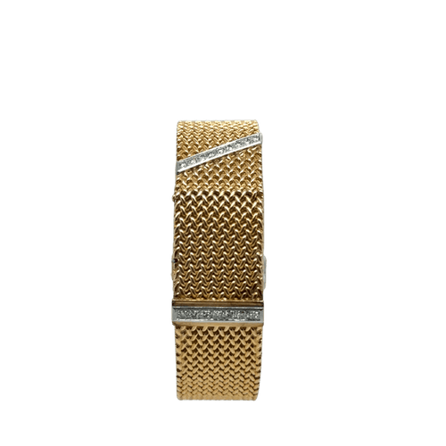 Montre Montre bracelet ruban tressé en or jaune 18 carats et diamants 58 Facettes 1.0000912/1