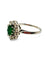 Bague 53 Bague en or blanc 18K avec émeraude 1 ct et diamants 0,80 ct 58 Facettes