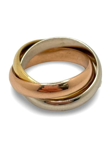 Bague 47 Bague 3 ors en or jaune, blanc et rose 18K 58 Facettes