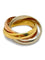 Bague 47 Bague 3 ors en or jaune, blanc et rose 18K 58 Facettes