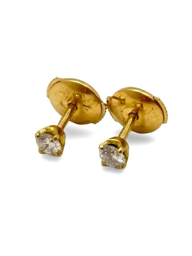 Boucles d'oreilles Puces d’oreilles en or jaune 18K et diamants 0,40 ct 58 Facettes