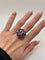 Bague 58 Bague ancienne en or blanc 18K sertie de diamants et rubis 58 Facettes