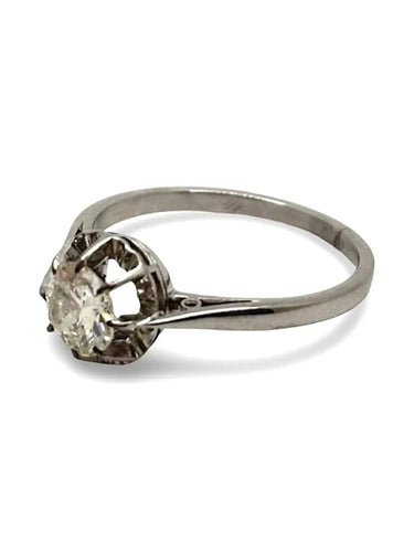 Bague 53 Solitaire - Bague en platine 950 et diamant naturel 0,75 ct 58 Facettes