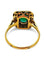 Bague 53.5 Bague en or jaune 18K avec émeraude 1 ct et diamants 0,15 ct 58 Facettes