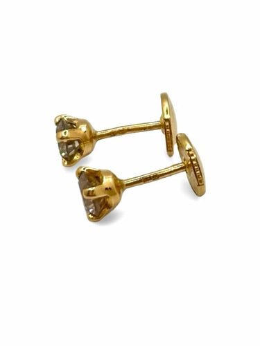 Boucles d'oreilles Puces d’oreilles en or jaune 18K et diamants 0,30 ct 58 Facettes