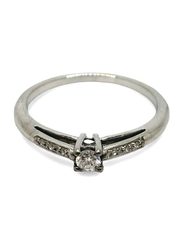 Bague 50 Mauboussin - Solitaire en or blanc et diamants 58 Facettes
