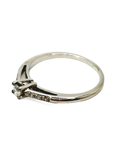 Bague 50 Mauboussin - Solitaire en or blanc et diamants 58 Facettes
