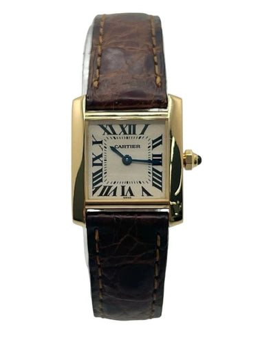 Montre Cartier Tank Française - Montre en or jaune 18K quartz 58 Facettes