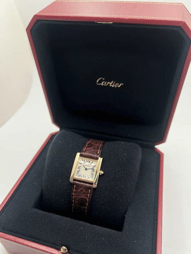 Montre Cartier Tank Française - Montre en or jaune 18K quartz 58 Facettes