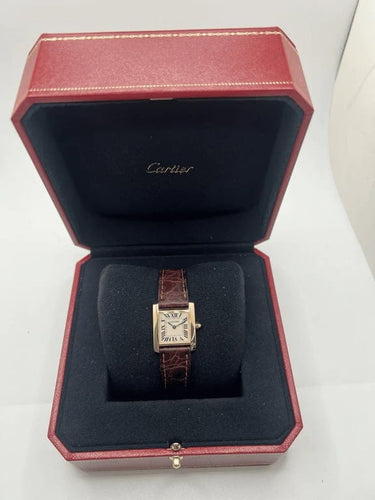 Montre Cartier Tank Française - Montre en or jaune 18K quartz 58 Facettes