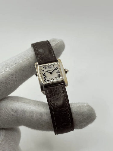 Montre Cartier Tank Française - Montre en or jaune 18K quartz 58 Facettes