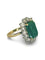Bague 52 Bague en or jaune 18K avec émeraude 6,80 ct et diamants 58 Facettes 00021101
