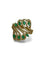 Bague 52 Bague en or rose 18K avec émeraudes et diamants 58 Facettes 00006501