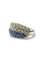 Bague 51 Bague demi-alliance en or blanc 18K saphirs et diamants 58 Facettes 00005901