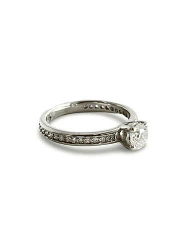 Bague 52 Bague solitaire en or blanc 18K avec diamants 0,80 ct 58 Facettes 00001001
