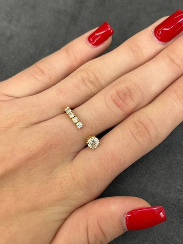 Bague 53 Bague en or jaune 18K et diamants 0,78 ct 58 Facettes 00000601