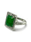 Bague 57 Bague en or blanc 18K avec émeraude 6 ct et diamants 58 Facettes 00016301