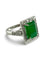 Bague 57 Bague en or blanc 18K avec émeraude 6 ct et diamants 58 Facettes 00016301