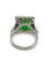 Bague 57 Bague en or blanc 18K avec émeraude 6 ct et diamants 58 Facettes 00016301