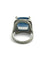 Bague 58 Bague en or blanc 18K avec aigue-marine 11,12 ct et diamants 58 Facettes 00016401