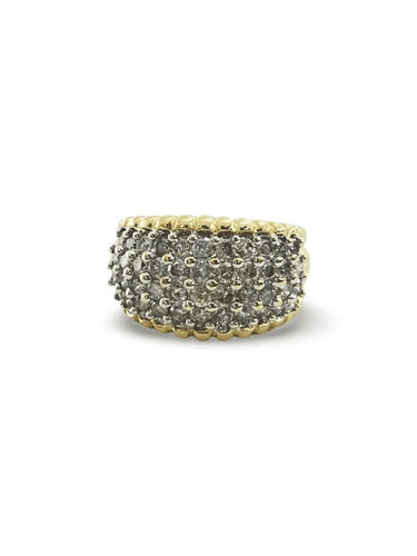 Bague 54 Bague en or jaune 18K sertie de diamants 1,65 ct 58 Facettes 00008301