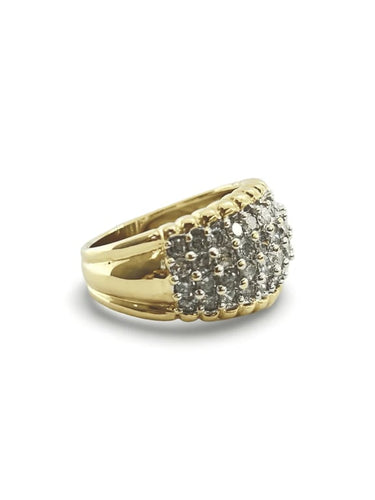 Bague 54 Bague en or jaune 18K sertie de diamants 1,65 ct 58 Facettes 00008301