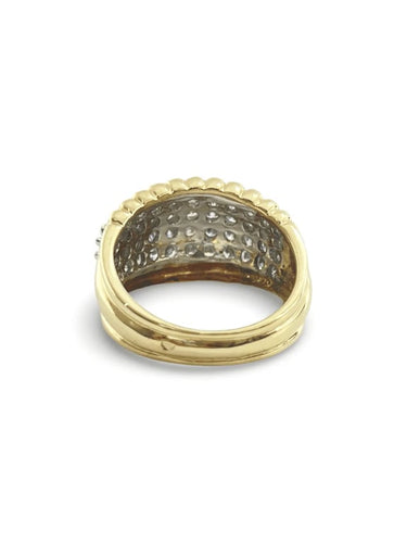 Bague 54 Bague en or jaune 18K sertie de diamants 1,65 ct 58 Facettes 00008301