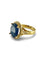 Bague 59 Bague en or jaune 18K avec saphir 7 carats et diamants 58 Facettes 00008401