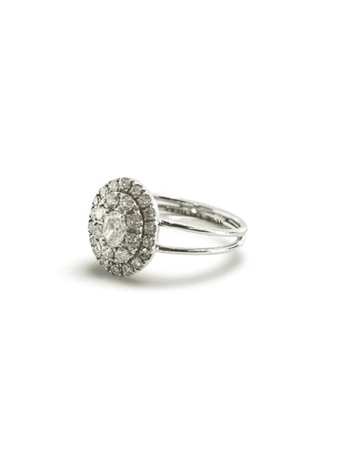 Bague 51 Bague en or blanc 18K et diamants 0,82 ct 58 Facettes 00006001