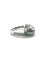 Bague 51 Bague en or blanc 18k avec perle de Tahiti et diamants 58 Facettes 00006201