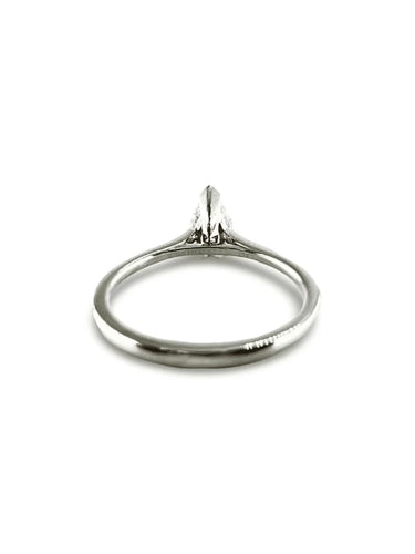 Bague 53 Bague solitaire en platine 950 avec diamant poire 0,45 ct 58 Facettes 00011101