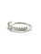 Bague 56 Alliance en or blanc 18K sertie de diamants 58 Facettes 00003901