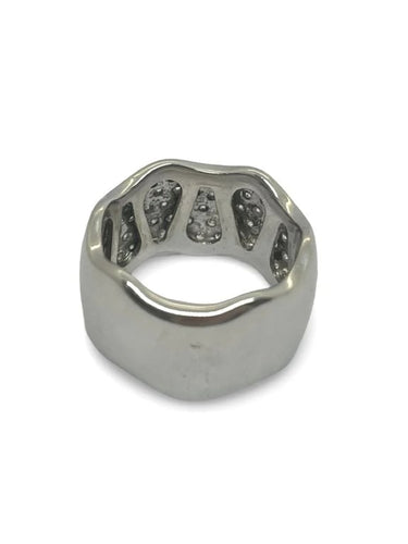 Bague 55 Alliance - Bague en or blanc 18K avec diamants 1,50 ct 58 Facettes