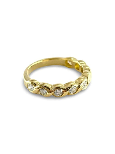 Bague 53 Bague en or jaune 18K et diamants 0,54 ct 58 Facettes 00024501