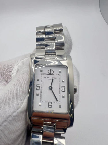 Montre Baume & Mercier Hampton MV045063 - Montre quartz en acier 24 x 40 mm 58 Facettes