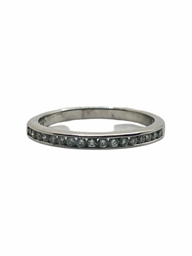 Bague 57 Bague en or blanc 18K sertie de diamants 58 Facettes 00005101