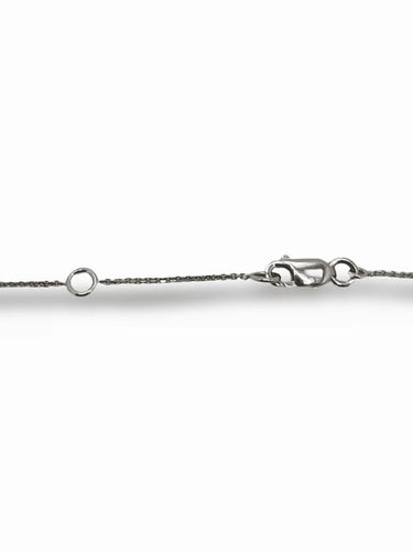Collier Collier en or blanc 18K avec pendentif serti de diamants 58 Facettes 00018401