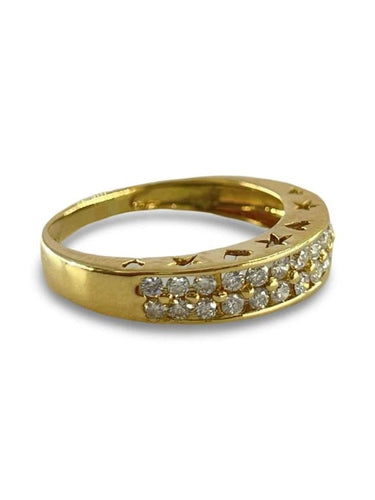 Bague 56 Bague en or jaune 18K et diamants 0,60 ct 58 Facettes