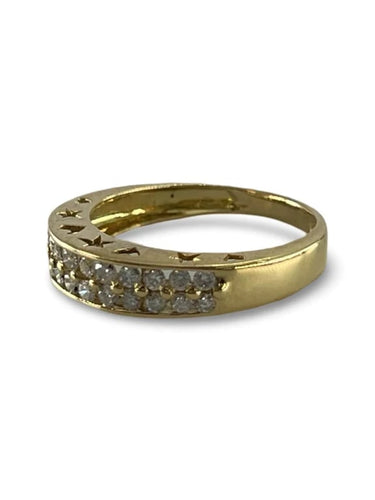 Bague 56 Bague en or jaune 18K et diamants 0,60 ct 58 Facettes