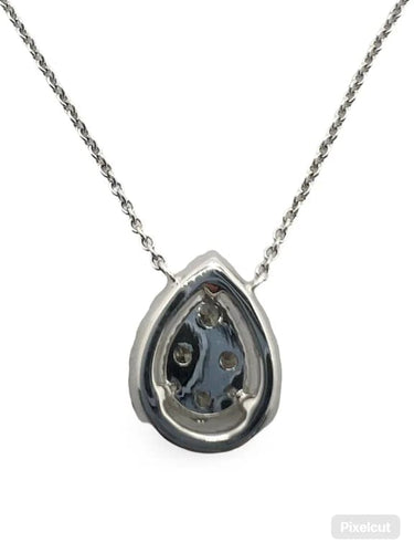 Collier Collier pendentif en or blanc 18K et diamants 0,30 ct 58 Facettes 00017601