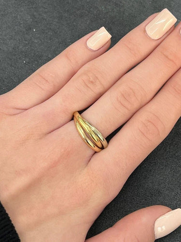 Bague 54 Alliance - Bague 3 ors en or 18K (750) 58 Facettes