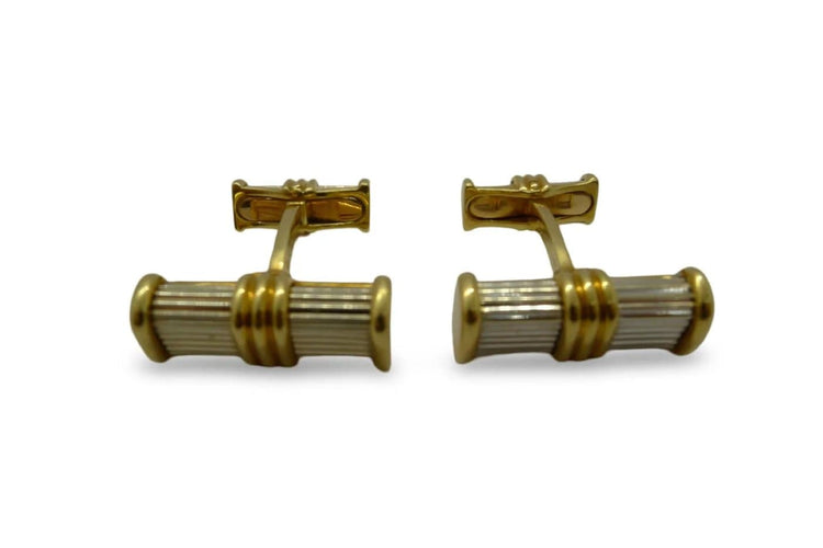 Boutons de manchette Bry & G - Boutons de manchette en or jaune 18K, années 1930 58 Facettes