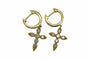 Boucles d'oreilles Boucles d’oreilles en or jaune 18K serties de diamants 0,41 ct 58 Facettes 00017901
