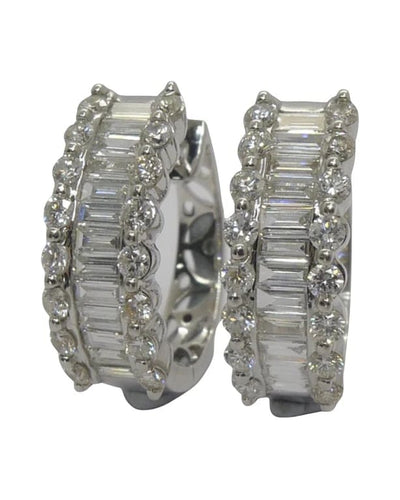 Boucles d'oreilles Boucles d'oreilles en or blanc 18K avec diamants 2 ct 58 Facettes 00033601