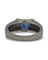 Bague 49.5 Bague en or blanc 18K sertie d’un saphir non chauffé et diamants 58 Facettes 00037801