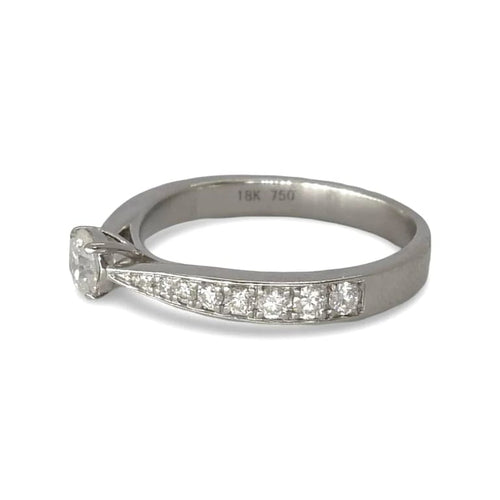 Bague 50 Bague en or blanc 18K sertie de diamants 0,53 ct 58 Facettes 00044101