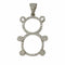 Pendentif Pendentif ourson en or blanc 18K et diamants 1 ct 58 Facettes 00033301
