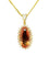 Pendentif Pendentif en or jaune 18K à topaze impériale et diamants 58 Facettes