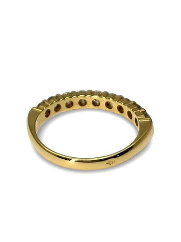 Bague 53 Demi-alliance - Bague en or jaune 18K et diamants 0,72 ct 58 Facettes 00066601